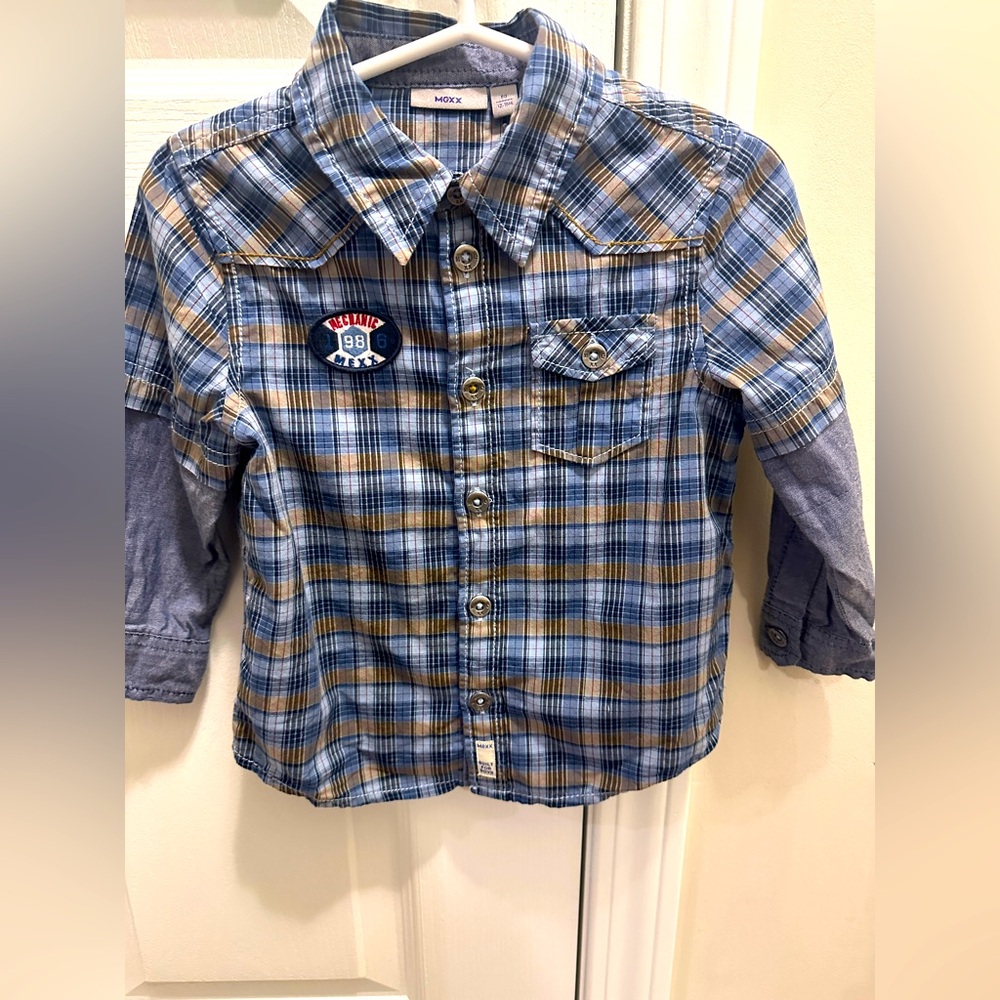 🎉BUNDLE 10 for $30🎉MEXX • Kids Blue Plaid Shirt